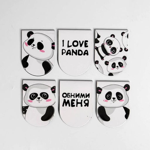 Закладки магнитные на подложке You are pandastiс, 6 шт - Artfox фото 3