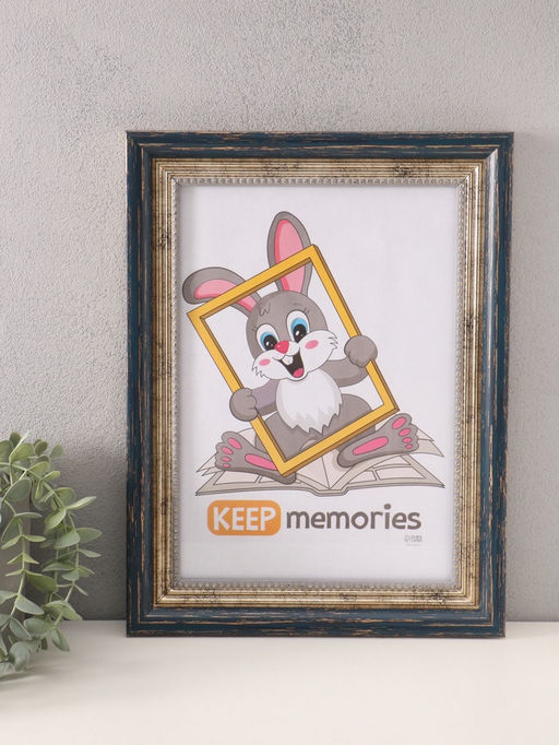 Фоторамка для фото 21×30 см «Любава», пластик, синий, (пластиковый экран)