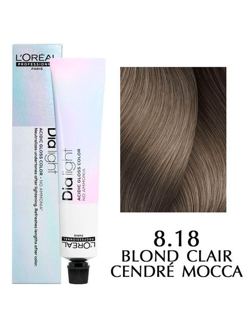 ДИА ЛАЙТ 8.18 Светлый блондин пепельный мокка, крем-краска 50 мл