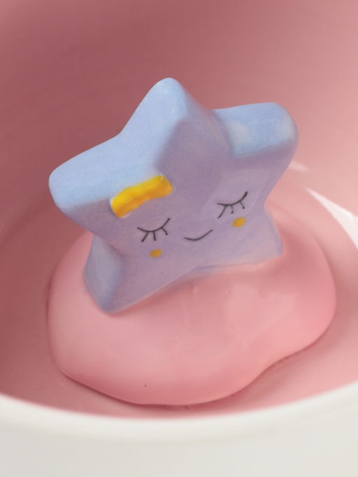 Кружка Доляна Звёздочка, 475 мл, керамика, белая, розовая  фото 3