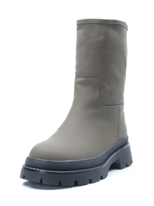 04-C188M Ботинки зимние женские (натуральная кожа (нубук) натуральный мех)