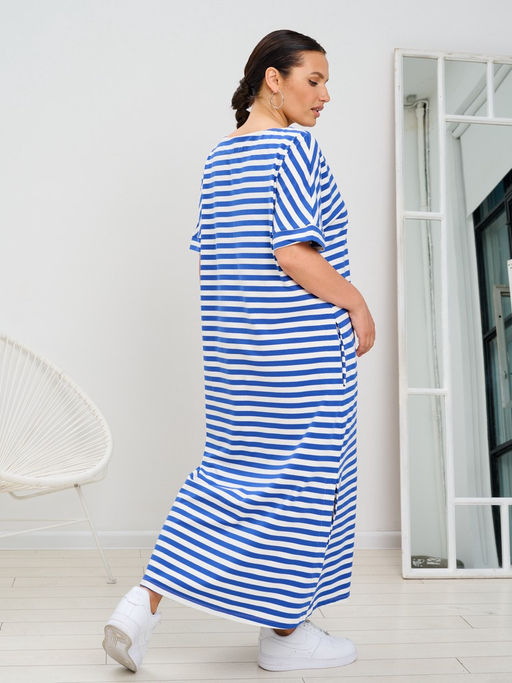 Платье женское MR025SS3 white/bright blue - Maxroses фото 6