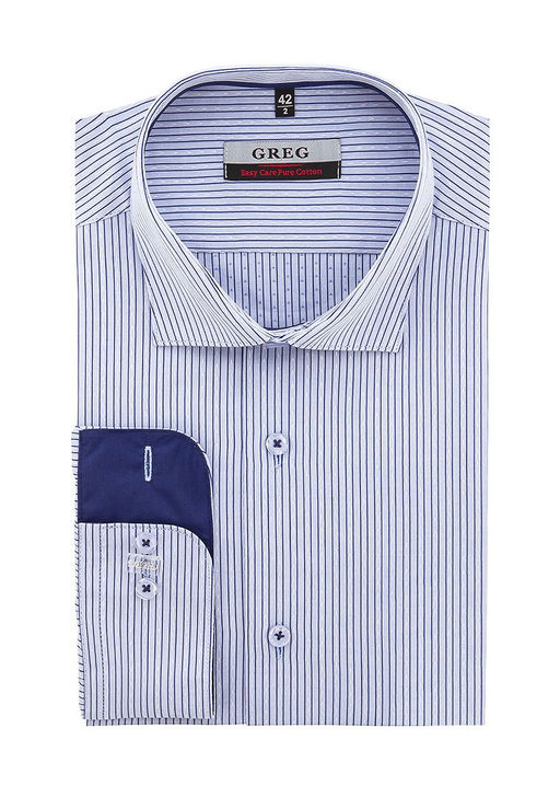 Сорочка мужская длинный рукав GREG 221/191/8182/Z/1p  фото 2