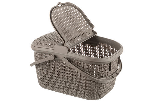 Корзина для пикника 25 л 49,5*35*27,5 см Паола с 2-мя крышками латте (модель 428) - Elan gallery фото 4