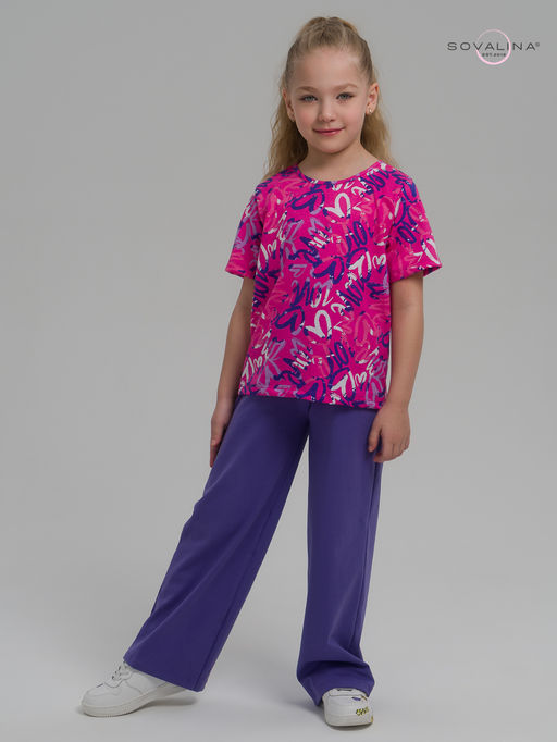 Костюм Лето надписи фуксия-верипери - Sovalina фото 3