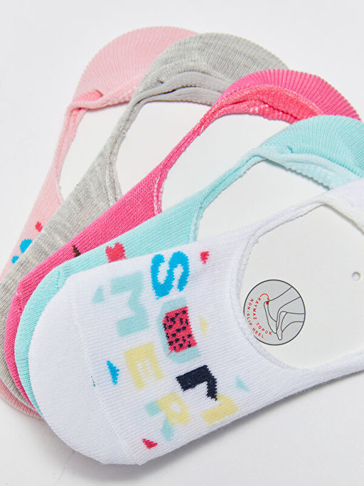 Desenli K?z ?ocuk Babet ?orap 5li - Waikiki фото 3