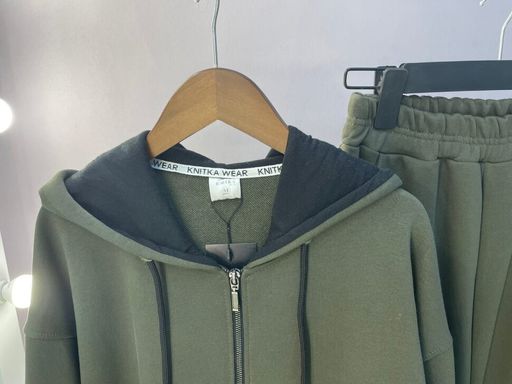 265ПМ Костюм мужской на молнии, хаки (3хнитка петля) - Knitka wear фото 8