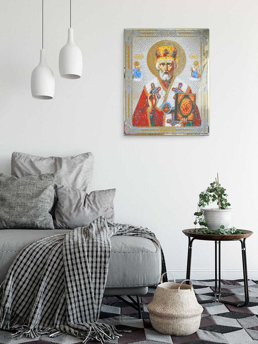 Набор для творчества Алмазная мозаика арт. 59819 / 16 СВЯТОЙ НИКОЛАЙ размер: 40*50 см - Феникс+ фото 3