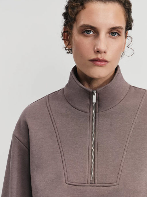 Свитшот на молнии с воротником / Zarina фото 7