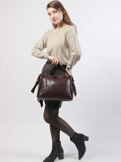 LACCOMA сумка C0993H-бордовый натуральная кожа полиэстер  фото 8