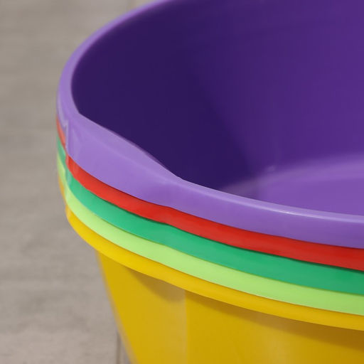 Таз хозяйственный круглый, 20 л, d=49 см, h=15 см, пластик, МИКС