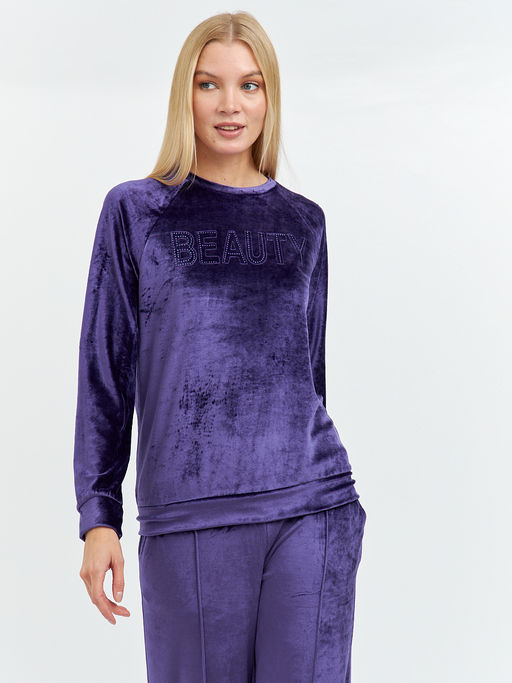 джемпер женский с рукавом реглан и с добавлением страз - Glenfield фото 4