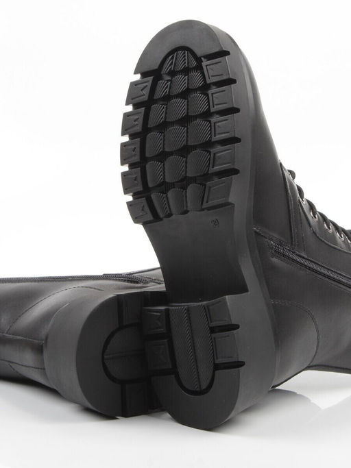 04-PAX86-1Z BLACK Ботинки зимние женские (натуральная кожа, 100% шерсть)