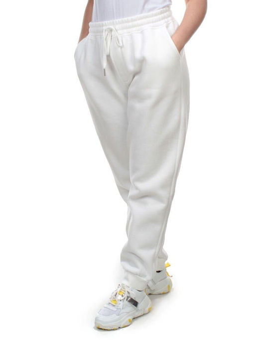 M049 WHITE Брюки спортивные женские на флисе (100% хлопок) 7986 - Фабричный китай фото 3