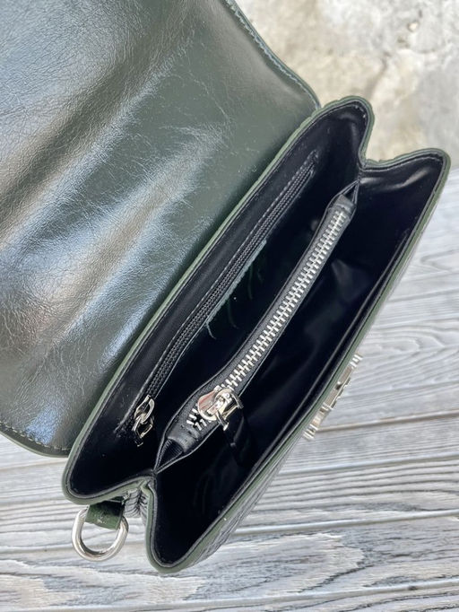 Маленькая женская лаковая сумка под крокодила HW-8623 Грин - Sergio valentini фото 5