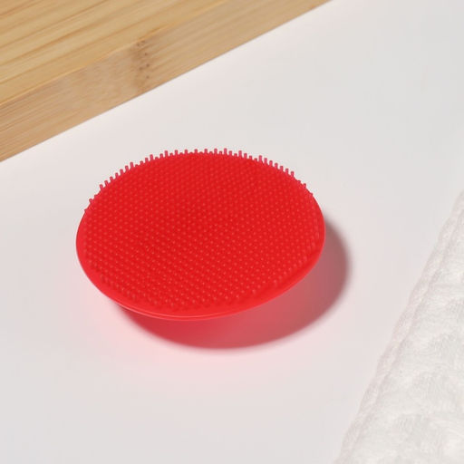 Щётка для умывания «Круг», силиконовая, на присоске, d=5.5 см, МИКС