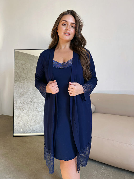 Комплект Нежность_4010/темно-синий - Ihomelux фото 5