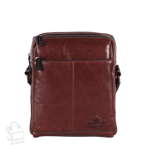 Сумка мужская кожаная 6882-2Z brown Zinimsk  в Новосибирске