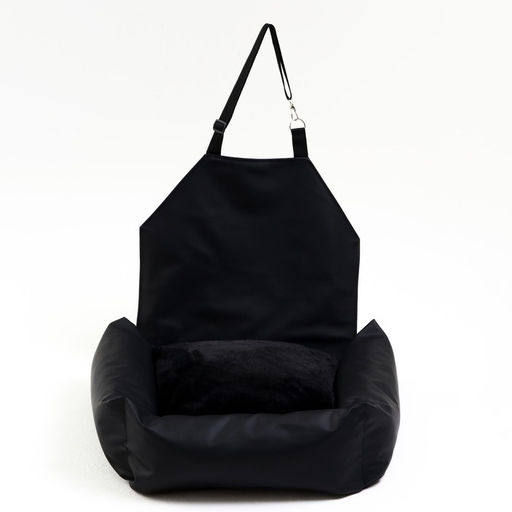 Автокресло для животных, экокожа, черный - Пижон фото 4