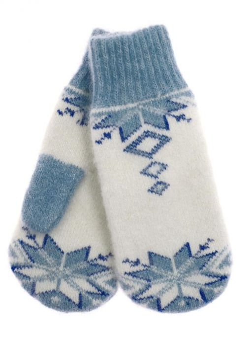 Варежки женские "Звезда с ромбиками" КРУГ 3480-1