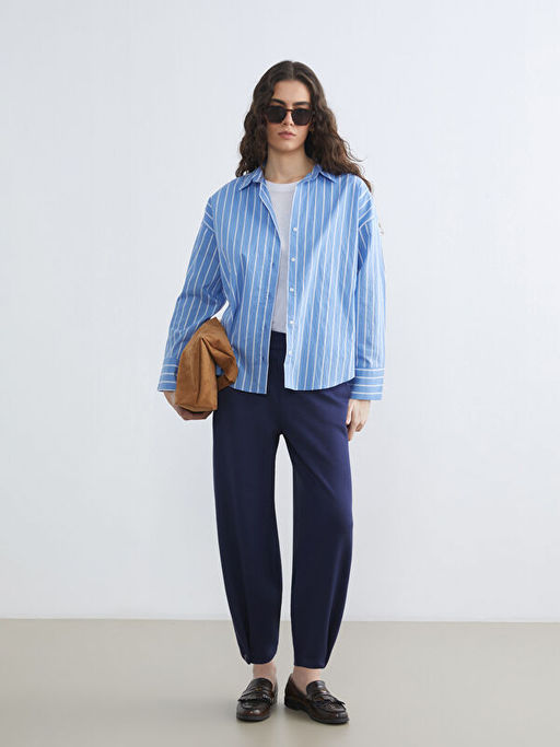 ?izgili Oversize Kad?n G?mlek