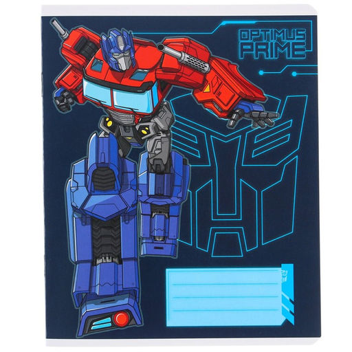 Цена за 10 шт. Тетрадь 12 листов, линейка, Трансформеры, 5 видов МИКС, Transformers - Hasbro фото 4