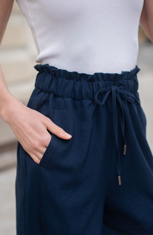 Шорты темно-синий - Donna saggia фото 4