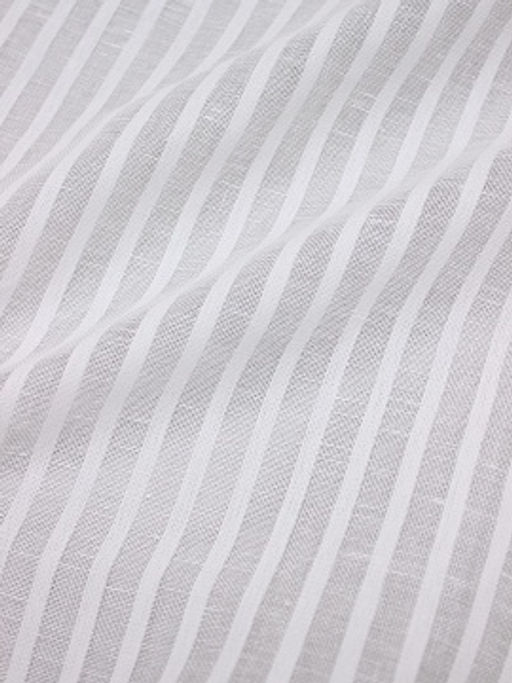 Полулен декоративный Сетка в узкую полоску цв.белый, ш.2.6м, лен-44%, хлопок-56%, 105гр/м.кв