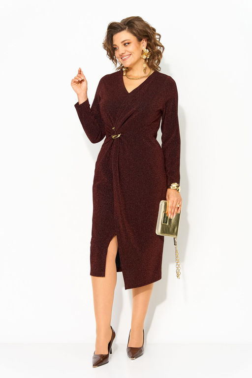 Платье Liliana 1497-Р горький шоколад  фото 5