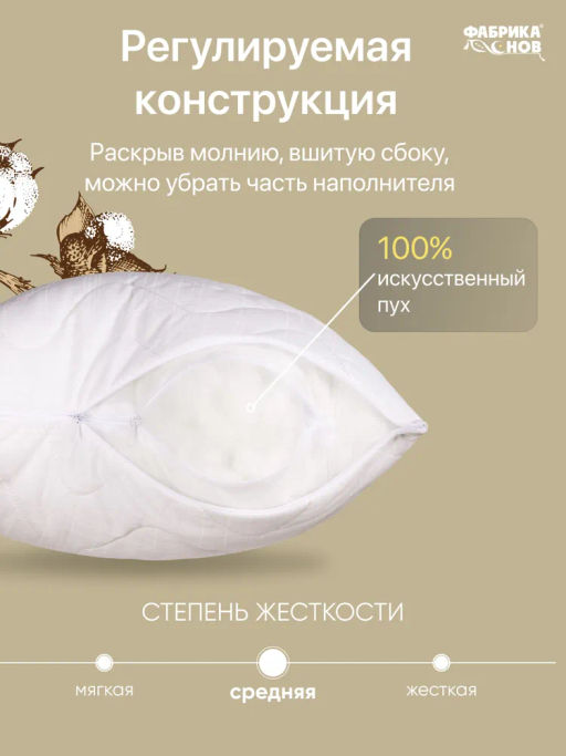 Подушка ФС Хлопок&Хлопок 50*70 (хлопок) - Фабрика снов фото 13