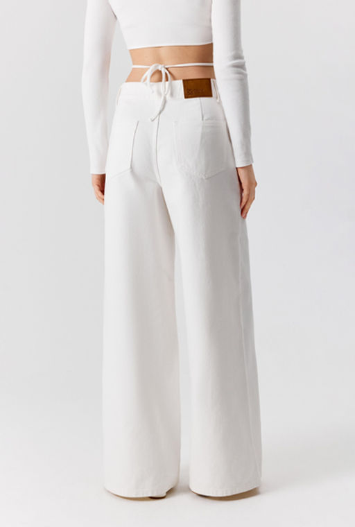 CONCEPT CLUB / Брюки джинсовые жен. Sheffy_wide крем  фото 3