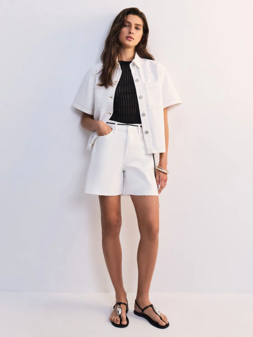 Джинсовая рубашка с коротким рукавом ZR2605092346-1 / Zarina