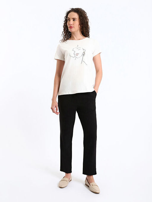 Beli Lastikli Havu? Kesim Kad?n Pantolon