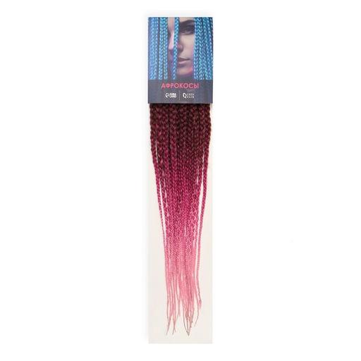 SIM-BRAIDS Афрокосы, 60 см, 18 прядей (CE), цвет русый/розовый/светло-розовый(#FR-26) - Queen fair фото 3