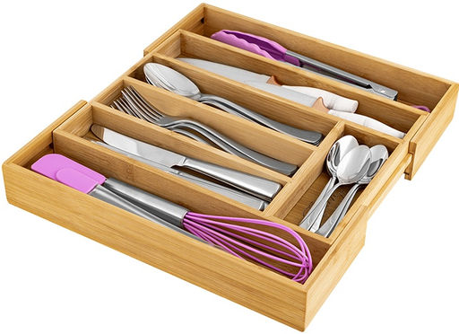 Лоток для столовых приборов BAMBOO (раздвижной), 36*26(38)*5,5 см арт.105123 - Mallony фото 8