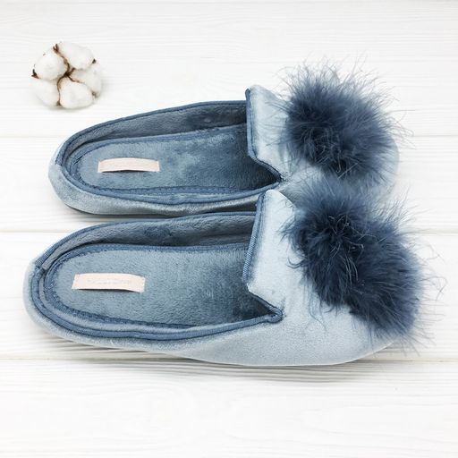 Тапочки Пушистики синие - Halluci фото 3