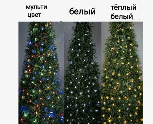 Гирлянда Уличная роса 50м свечение белое, 8 режимов, провод зеленый, 220В - Family фото 3