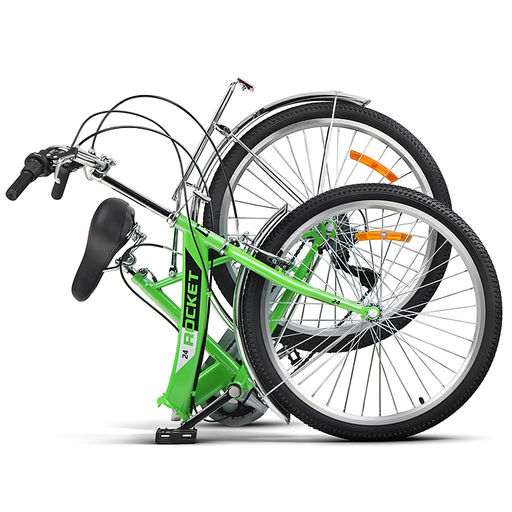 Велосипед 24" Rocket City Fold S 24, цвет зеленый, размер 16"