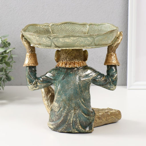 Фигурка-подставка для мелочей «Шимпанзе в рубахе», полистоун, 21×17.5×21.5 см