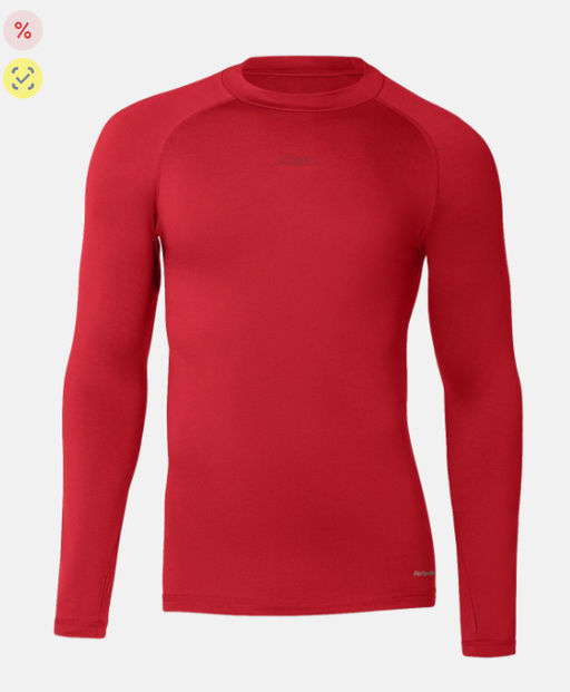 Джемпер компрессионный утепленный Jogel CAMP PerFormDRY Baselayer Top Warm, красный