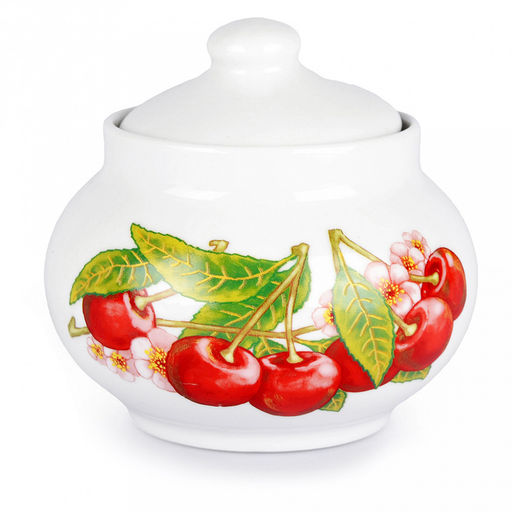 Сервиз чайный фарфоровый "Вишня" 14 предметов на 6 персон, форма "Дачный" (Россия)