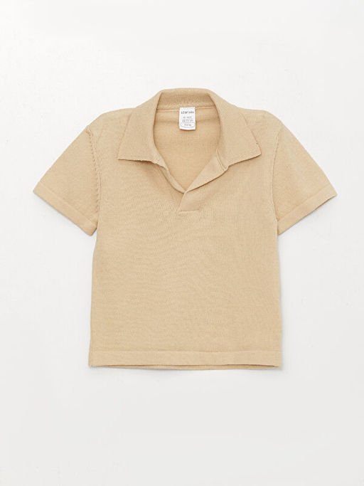 Polo Yaka K?sa Kollu Basic Erkek Bebek Ti??rt ve ?ort 2li Tak?m - Waikiki фото 2