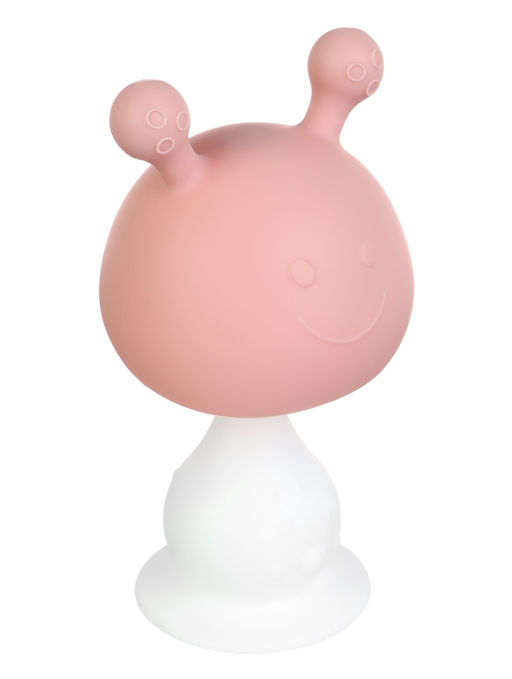 Прорезыватель для зубов с погремушкой 3 в 1 «Зайка», пищевой силикон, розовый