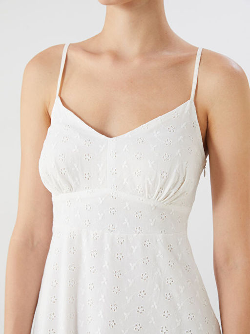 Ajurlu Ask?l? Belden Oturtmal? Brode Elbise