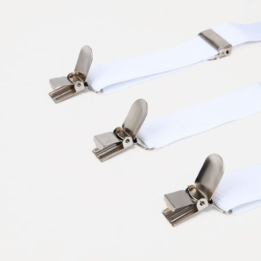 Подтяжки детские, ширина 2.5 см, цвет белый - Simaland фото 3