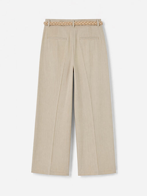 Beli Kemerli Loose Fit Kad?n Pantolon