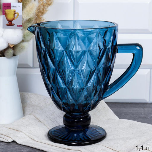 Кувшин 1100 мл / KF-038-3 /уп 12/ синий - Галеонтрейд фото 3