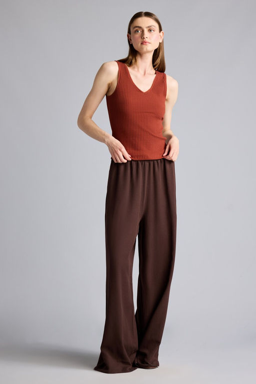 Wide Leg Keten Kar___ml_ Y_ksek bel Pantolon - Defacto фото 3