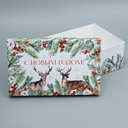 Набор подарочных коробок 6 в 1 Новогодняя акварель, 20 х 12.5 х 7.5 32.5 х 20 х 12.5 см - Дарите счастье фото 17