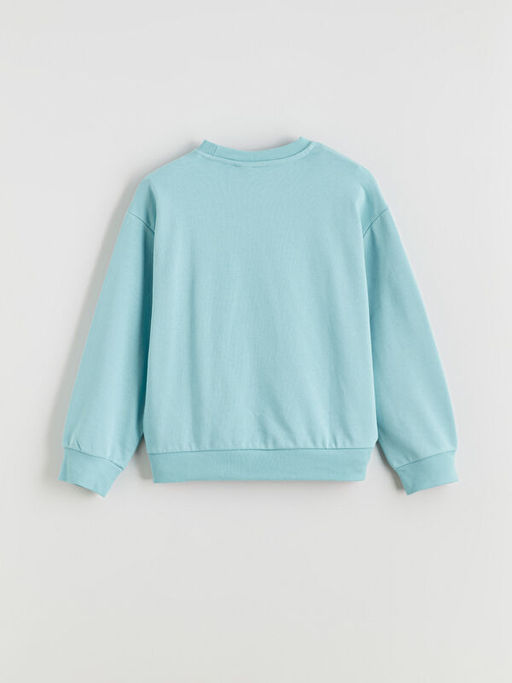 Bisiklet Yaka Donald Duck Bask?l? K?z ?ocuk Sweatshirt